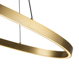 Ovale Pendant Light Brushed Gold Medium By Kuzco Detailed View