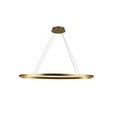 Ovale Pendant Light Brushed Gold Medium By Kuzco