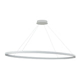 Ovale Pendant Light White Large By Kuzco Side View