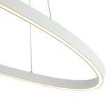 Ovale Pendant Light White Medium By Kuzco Detailed View