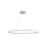 Ovale Pendant Light White Medium By Kuzco With Light