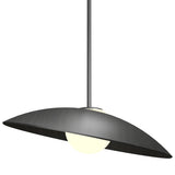 Oyster Round Pendant Medium Charcoal By Accord