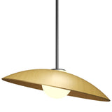 Oyster Round Pendant Medium Oragnic Gold By Accord