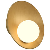 Oyster Wall Sconce Medium Organic Gold By Accord