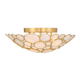 Palla 16'' Antique Gold Semi Flush Mount by Crystorama