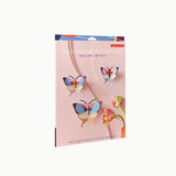 Plum Fringe Butterflies Wall Art, Set of 3, flat-pack packaging