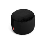 Point Recycled Velvet Pouf Ottoman - Black
