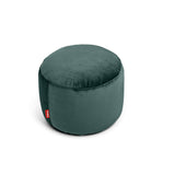 Point Recycled Velvet Pouf Ottoman - Petrol