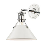 Painted No. 2 Wall Sconce - Polished Nickel with Off-White by Hudson Valley