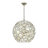 Palla Globe Chandelier 22" Antique Silver