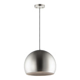 Palla LED Pendant by ET2 - 20 Inch, Satin Nickel / Black