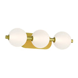 Palmas LED Vanity Light 3 Light Gold By Eurofase Side View