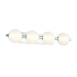 Palmas LED Vanity Light 4 Light Nickel By Eurofase Side View