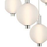 Palmas Multi Light LED Chandelier 5 Lights Nickel By Eurofase Detailed View