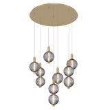 Palmas Multi Light LED Chandelier 7 Lights Gold By Eurofase