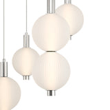 Palmas Multi Light LED Chandelier 7 Lights Nickel By Eurofase Detailed View