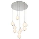 Palmas Multi Light LED Chandelier 7 Lights Nickel By Eurofase