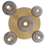 Palmas Multi Light LED Chandelier Gold By Eurofase Downlight View