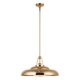 Palmetto Pendant Light Polished Brass Glossy Opal Medium By Alora