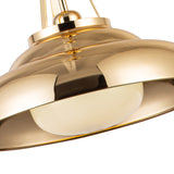 Palmetto Pendant Light Polished Brass Glossy Opal Small By Alora Detailed View