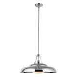 Palmetto Pendant Light Polished Nickel Glossy Opal Medium By Alora
