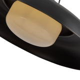 Palmetto Pendant Light Urban Bronze Glossy Opal Medium By Alora Detailed View