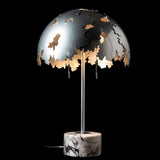 Pangea Dome Table Lamp detail in Sterling, Lilac Marble, by Hubbardton Forge