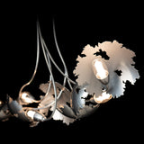 Pangea Linear Chandelier Sterling By Hubbardton Forge Detailed View