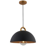 Pantheon Pendant Light Small Black Rust Brass By Artcraft