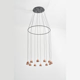 Paopao P12 Chandelier, Finish: Layared Copper With Ring