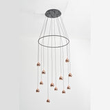 Paopao P12 Chandelier, Finish: Layared Copper With Ring