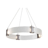 Parallel Chandelier, Shape: Circular, Finish: Classic Silver, Color: Clear Granite