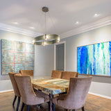 Parallel Chandelier, Shape: Oval