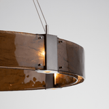 Parallel Chandelier, Shape: Circular, Finish: Bronze, Color: Clear Granite