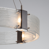 Parallel Chandelier, Shape: Circular, Finish: Classic Silver, Color: Clear Granite