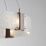 Parallel Chandelier, Shape: Circular, Finish: Classic Silver, Color: Rimeglass