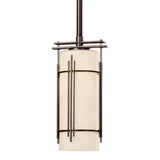 Paralline Mini Pendant, shown in Dark Smoke, by Hubbardton Forge