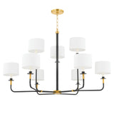 Paramus Chandelier - 8-Light - Aged Brass / Old Bronze by Hudson Valley