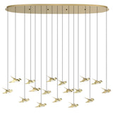 Paratebueno Linear Suspension 17 Light Brass by Eglo