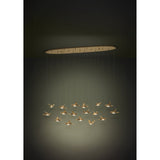 Paratebueno Linear Suspension 17 Light Brass by Eglo - lifestyle room setting