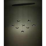Paratebueno Linear Suspension 8 Light Black by Eglo - lifestyle room setting