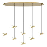 Paratebueno Linear Suspension 8 Light Brass by Eglo