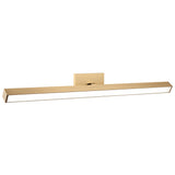 Parellel Vanity Light Large Aged Gold Brass By Matteo