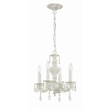 Paris Market Crystal Chandelier 13.5" Antique White