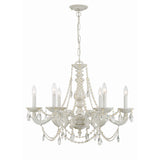 Paris Market Crystal Chandelier 28" Antique White