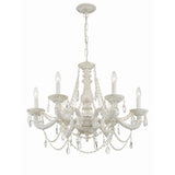 Paris Market Crystal Chandelier 28" Antique White