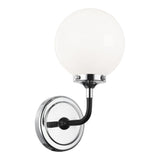 Particles Wall Sconce 1 Light Black & Chrome Opal