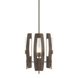 Passage 3-Light Pendant in Bronze, Frosted Glass by Hubbardton Forge