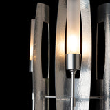 Passage 3-Light Pendant detail in Sterling, Frosted Glass, by Hubbardton Forge