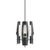 Passage 3-Light Pendant in Ink, Clear Glass by Hubbardton Forge